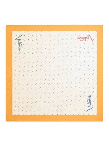 Valentino Garavani Women's Starry Silk Scarf - Vanilla Orange | Thumbnail 4 Valentino Garavani Women's Starry Silk Scarf - Vanilla Orange | Thumbnail 4