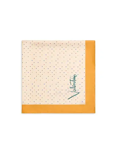 Valentino Garavani Women's Starry Silk Scarf - Vanilla Orange | Thumbnail 1 Valentino Garavani Women's Starry Silk Scarf - Vanilla Orange | Thumbnail 1