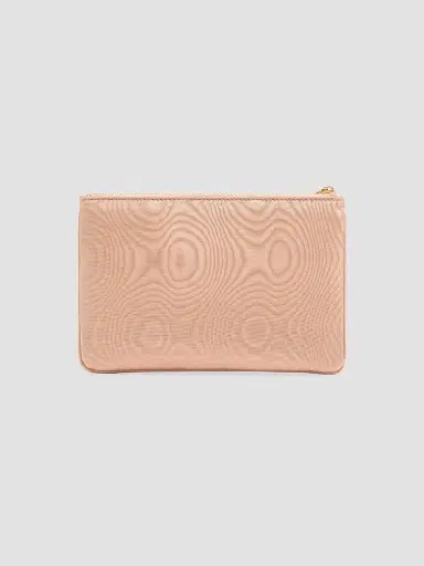 Valentino Garavani Women's VLogo Signature Clutch in Moiré Fabric with Jewel Logo - Pink Crystal | Thumbnail 3 Valentino Garavani Women's VLogo Signature Clutch in Moiré Fabric with Jewel Logo - Pink Crystal | Thumbnail 3