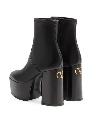 Valentino Garavani Women's Fawcette Platform Ankle 120MM Boots in Stretch Nappa - Black - Size 11.5 | Thumbnail 3 Valentino Garavani Women's Fawcette Platform Ankle 120MM Boots in Stretch Nappa - Black - Size 11.5 | Thumbnail 3