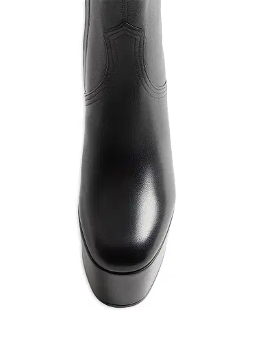 Valentino Garavani Women's Fawcette Platform Ankle 120MM Boots in Stretch Nappa - Black - Size 11.5 | Thumbnail 5 Valentino Garavani Women's Fawcette Platform Ankle 120MM Boots in Stretch Nappa - Black - Size 11.5 | Thumbnail 5