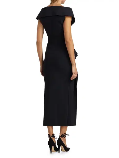 Chiara Boni La Petite Robe Women's Norshana Portrait-Neck Cocktail Dress - Black - Size 8 | Thumbnail 5 Chiara Boni La Petite Robe Women's Norshana Portrait-Neck Cocktail Dress - Black - Size 8 | Thumbnail 5