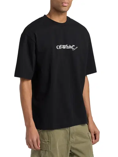 Off-White Men's Scribble Arr Skate Logo Cotton T-Shirt - Black White | Thumbnail 4 Off-White Men's Scribble Arr Skate Logo Cotton T-Shirt - Black White | Thumbnail 4