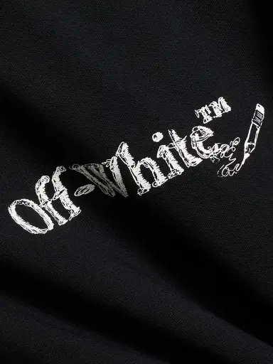 Off-White Men's Scribble Arr Skate Logo Cotton T-Shirt - Black White | Thumbnail 7 Off-White Men's Scribble Arr Skate Logo Cotton T-Shirt - Black White | Thumbnail 7