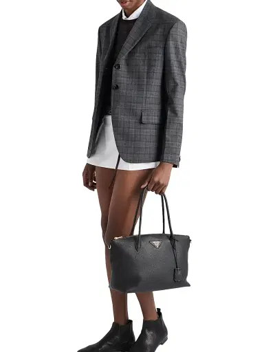 Prada Women's Leather Tote Bag - Black | Thumbnail 2 Prada Women's Leather Tote Bag - Black | Thumbnail 2