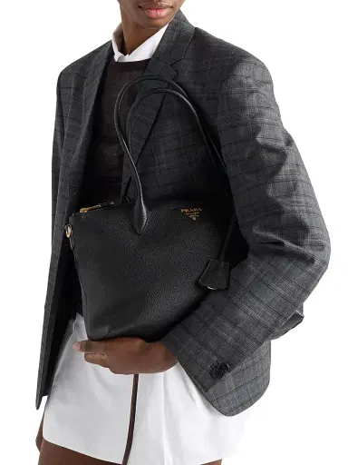 Prada Women's Leather Tote Bag - Black | Thumbnail 3 Prada Women's Leather Tote Bag - Black | Thumbnail 3