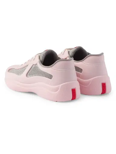 Prada Women's America's Cup Soft Rubber and Bike Fabric Sneakers - Pink | Thumbnail 4 Prada Women's America's Cup Soft Rubber and Bike Fabric Sneakers - Pink | Thumbnail 4