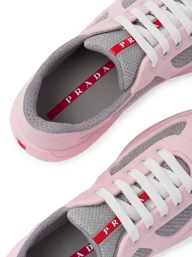 Prada Women's America's Cup Soft Rubber and Bike Fabric Sneakers - Pink | Thumbnail 5 Prada Women's America's Cup Soft Rubber and Bike Fabric Sneakers - Pink | Thumbnail 5