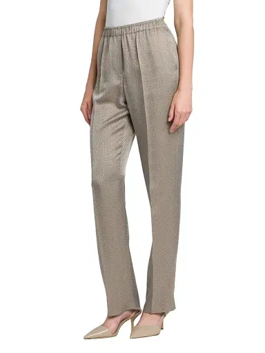 Giorgio Armani Women's Micro Jacquard Elasticized Trousers - Mirage Gray - Size 2 | Thumbnail 4 Giorgio Armani Women's Micro Jacquard Elasticized Trousers - Mirage Gray - Size 2 | Thumbnail 4