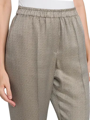 Giorgio Armani Women's Micro Jacquard Elasticized Trousers - Mirage Gray - Size 2 | Thumbnail 6 Giorgio Armani Women's Micro Jacquard Elasticized Trousers - Mirage Gray - Size 2 | Thumbnail 6