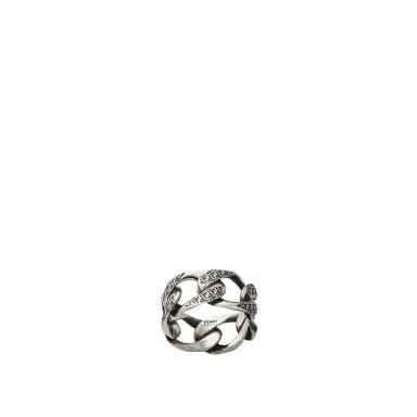 Fendi Ring with chain links and engraved FF details | Thumbnail 1 Fendi Ring with chain links and engraved FF details | Thumbnail 1
