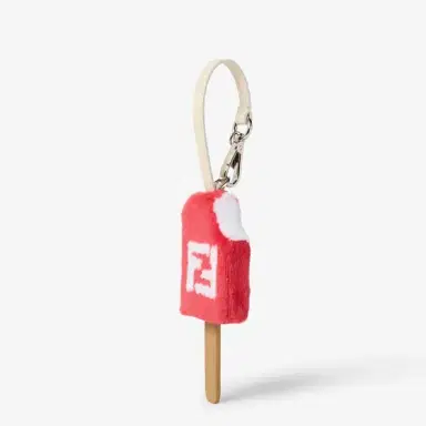 Fendi Bag charm made of red mink with white FF inlay | Thumbnail 2 Fendi Bag charm made of red mink with white FF inlay | Thumbnail 2