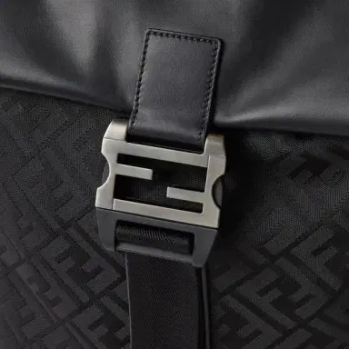 Fendi Flux backpack made of black padded FF nylon, with | Thumbnail 4 Fendi Flux backpack made of black padded FF nylon, with | Thumbnail 4