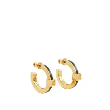 Fendi Small hoop earrings with FF logo | Thumbnail 1 Fendi Small hoop earrings with FF logo | Thumbnail 1