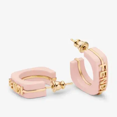 Fendi Linear and elegant hoop earrings embellished | Thumbnail 2 Fendi Linear and elegant hoop earrings embellished | Thumbnail 2