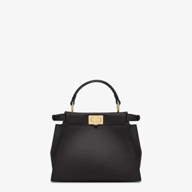 Fendi Iconic small Peekaboo bag made of soft black leather | Thumbnail 3 Fendi Iconic small Peekaboo bag made of soft black leather | Thumbnail 3