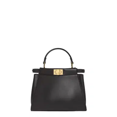 Fendi Iconic small Peekaboo bag made of soft black leather | Thumbnail 1 Fendi Iconic small Peekaboo bag made of soft black leather | Thumbnail 1