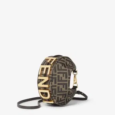 Fendi Mini hobo bag made of brown FF jacquard motif fabric | Thumbnail 2 Fendi Mini hobo bag made of brown FF jacquard motif fabric | Thumbnail 2