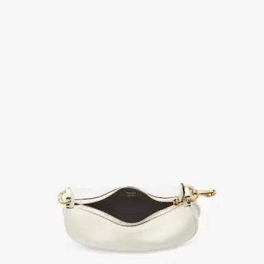 Fendi Mini hobo bag made of soft white leather, embellished | Thumbnail 3 Fendi Mini hobo bag made of soft white leather, embellished | Thumbnail 3