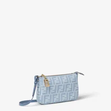 Fendi Tube Pouch made of FF denim in organic cotton with a light | Thumbnail 3 Fendi Tube Pouch made of FF denim in organic cotton with a light | Thumbnail 3