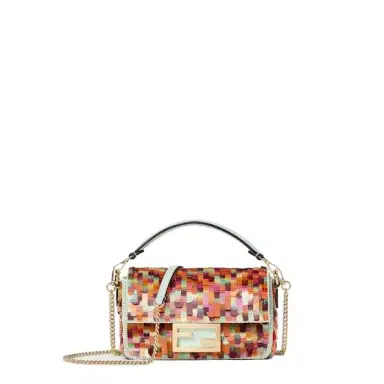 Fendi Iconic mini Baguette® bag, embroidered all over | Thumbnail 1 Fendi Iconic mini Baguette® bag, embroidered all over | Thumbnail 1