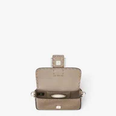 Fendi Mini iconic Baguette® bag made with 309 tone-on-tone macro | Thumbnail 4 Fendi Mini iconic Baguette® bag made with 309 tone-on-tone macro | Thumbnail 4