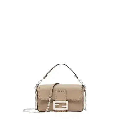 Fendi Mini iconic Baguette® bag made with 309 tone-on-tone macro | Thumbnail 1 Fendi Mini iconic Baguette® bag made with 309 tone-on-tone macro | Thumbnail 1