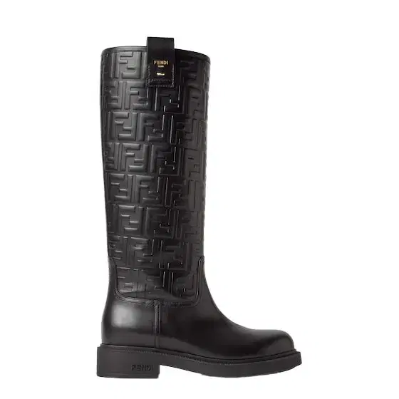Tubular leg boots with round toe Tubular leg boots with round toe