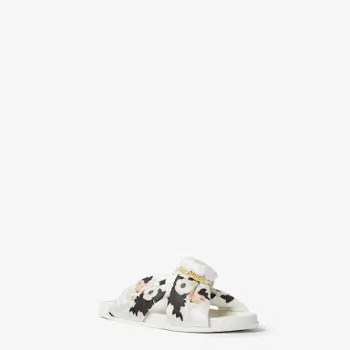 Fendi Padded double-band flat slides with decorative D-ring | Thumbnail 2 Fendi Padded double-band flat slides with decorative D-ring | Thumbnail 2