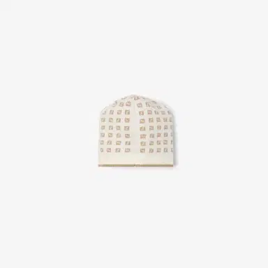 Fendi Baby hat in a cream cotton and cashmere knit with all-over | Thumbnail 2 Fendi Baby hat in a cream cotton and cashmere knit with all-over | Thumbnail 2