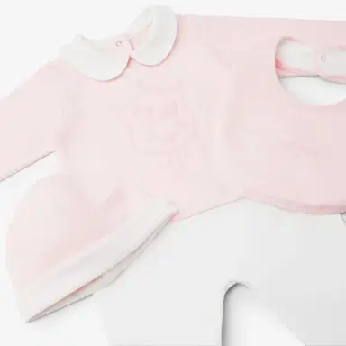 Fendi Pink jersey baby set with white trousers | Thumbnail 3 Fendi Pink jersey baby set with white trousers | Thumbnail 3