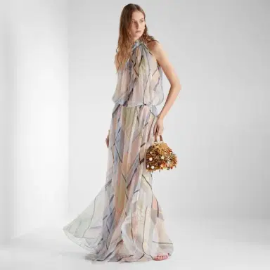 Fendi Sleeveless long dress with halter neck and adjustable | Thumbnail 4 Fendi Sleeveless long dress with halter neck and adjustable | Thumbnail 4