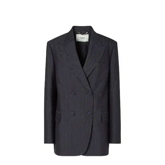 Slightly elongated double-breasted blazer Slightly elongated double-breasted blazer