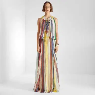Fendi Long sleeveless dress with adjustable drawstring at | Thumbnail 4 Fendi Long sleeveless dress with adjustable drawstring at | Thumbnail 4