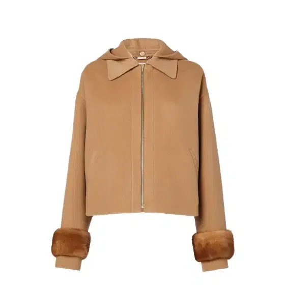 Reversible cropped, hooded jacket with patch pockets Reversible cropped, hooded jacket with patch pockets