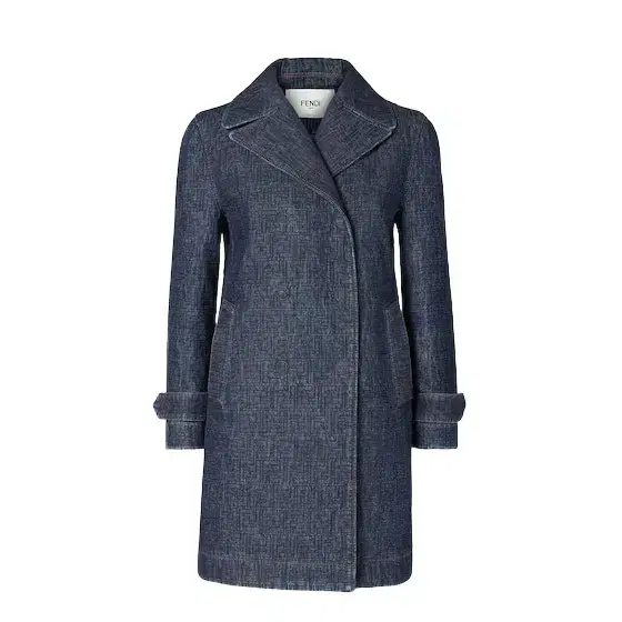 Straight-cut double-breasted midi jacket Straight-cut double-breasted midi jacket