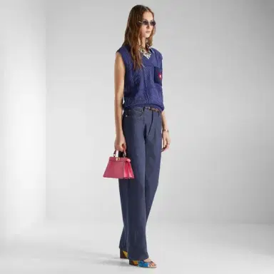 Fendi High-waisted five-pocket trousers with a wide, straight leg | Thumbnail 4 Fendi High-waisted five-pocket trousers with a wide, straight leg | Thumbnail 4