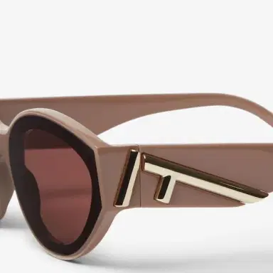 Fendi Oval First glasses in taupe acetate | Thumbnail 3 Fendi Oval First glasses in taupe acetate | Thumbnail 3