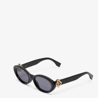 Fendi Oval FF Diamonds glasses in black acetate | Thumbnail 2 Fendi Oval FF Diamonds glasses in black acetate | Thumbnail 2
