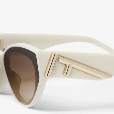 Fendi Cat-eye First glasses in ivory white acetate | Thumbnail 3 Fendi Cat-eye First glasses in ivory white acetate | Thumbnail 3
