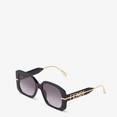 Fendi Oversized square Fendigraphy sunglasses in black acetate | Thumbnail 2 Fendi Oversized square Fendigraphy sunglasses in black acetate | Thumbnail 2