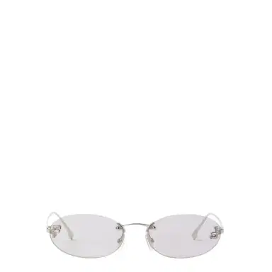Fendi Oval First Crystal glasses with a palladium-coloured | Thumbnail 1 Fendi Oval First Crystal glasses with a palladium-coloured | Thumbnail 1
