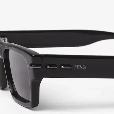 Fendi Rectangular Selleria glasses in black acetate | Thumbnail 3 Fendi Rectangular Selleria glasses in black acetate | Thumbnail 3