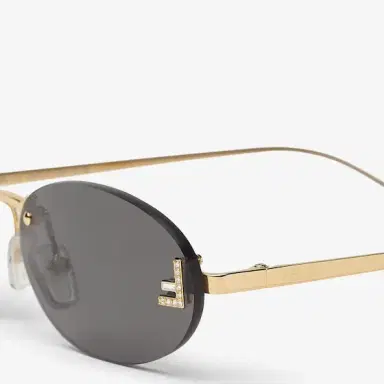 Fendi Oval First Crystal glasses with a gold-coloured | Thumbnail 3 Fendi Oval First Crystal glasses with a gold-coloured | Thumbnail 3