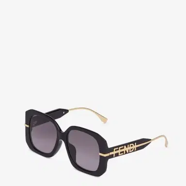 Fendi Oversized square Fendigraphy sunglasses in black acetate | Thumbnail 2 Fendi Oversized square Fendigraphy sunglasses in black acetate | Thumbnail 2