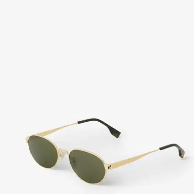 Fendi Metal oval sunglasses with a golden finish | Thumbnail 2 Fendi Metal oval sunglasses with a golden finish | Thumbnail 2