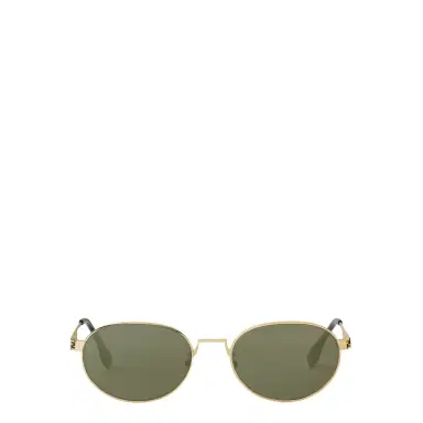 Fendi Metal oval sunglasses with a golden finish | Thumbnail 1 Fendi Metal oval sunglasses with a golden finish | Thumbnail 1