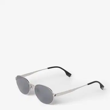 Fendi Metal oval sunglasses with a palladium finish | Thumbnail 2 Fendi Metal oval sunglasses with a palladium finish | Thumbnail 2