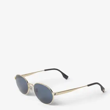 Fendi Metal oval sunglasses with a golden finish | Thumbnail 2 Fendi Metal oval sunglasses with a golden finish | Thumbnail 2