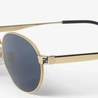 Fendi Metal oval sunglasses with a golden finish | Thumbnail 3 Fendi Metal oval sunglasses with a golden finish | Thumbnail 3